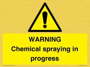 WARNING Chemical spraying in progress